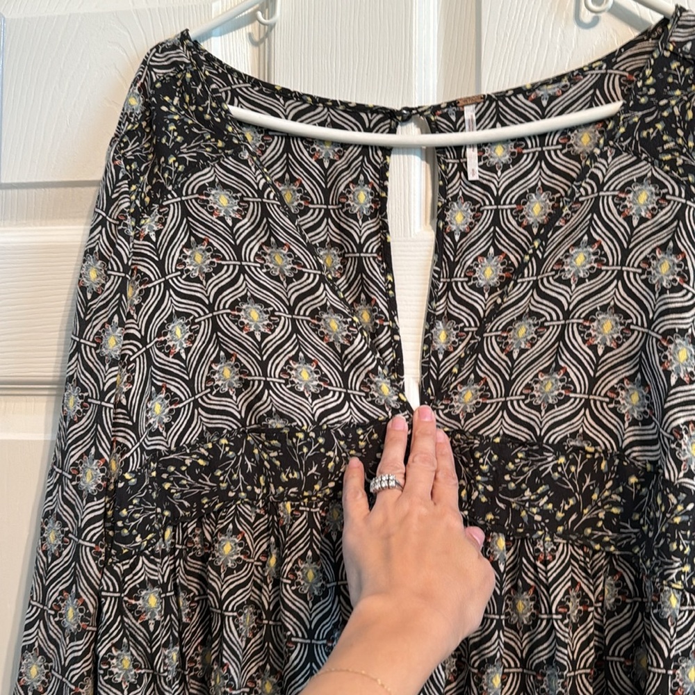 Free People Boho Patterned Blouse - image 3